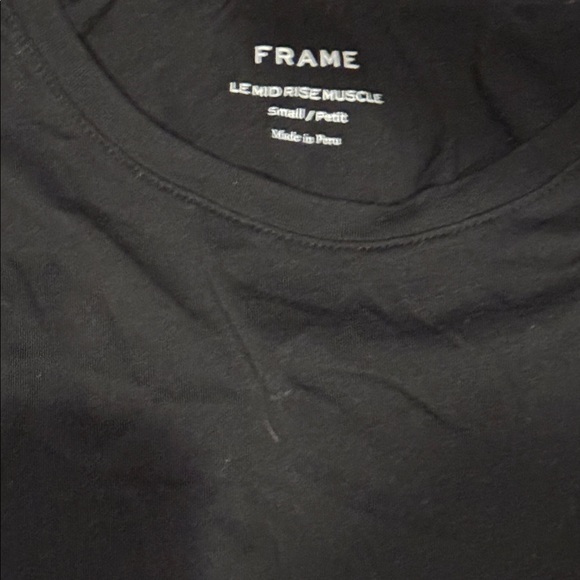 Frame Le Mid Rise Muscle Tee Small black - Picture 2 of 2